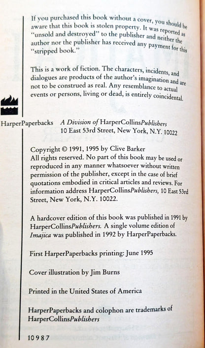 Imajica Book I: Fifth Dominion by Clive Barker