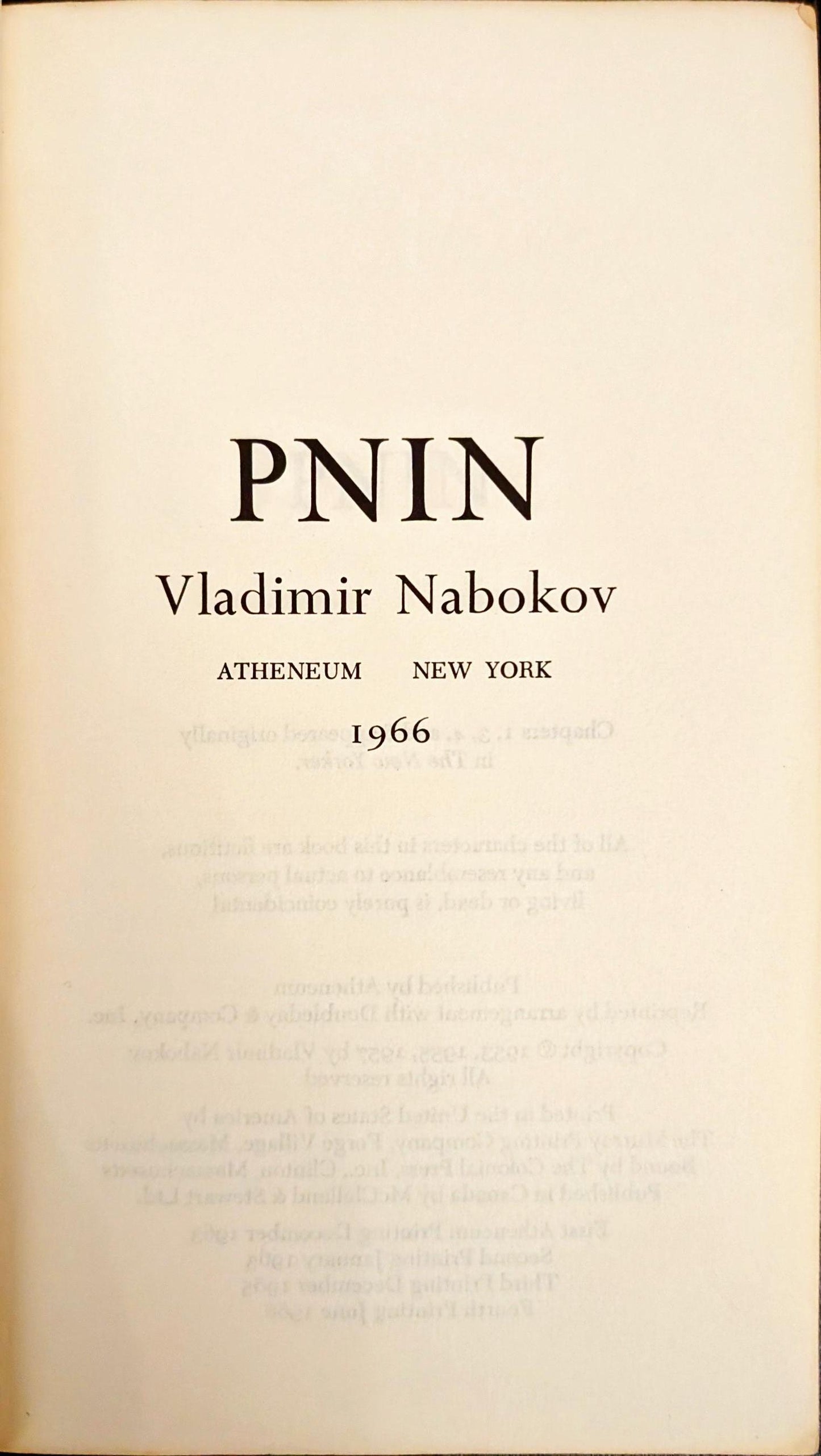 Pnin by Vladimir Nabokov