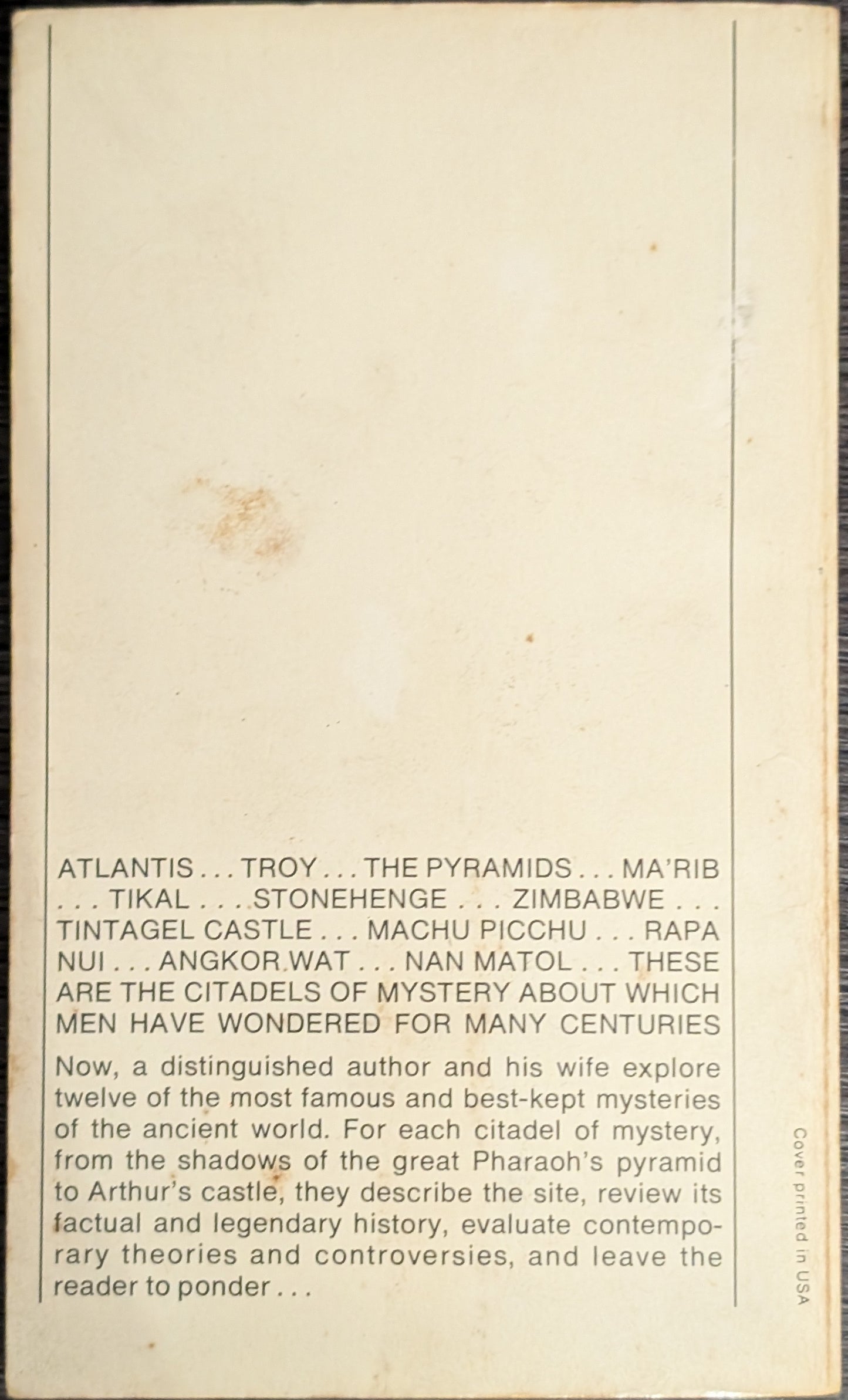 Citadels of Mystery by L.Sprague de Camp and Catherine C. de Camp