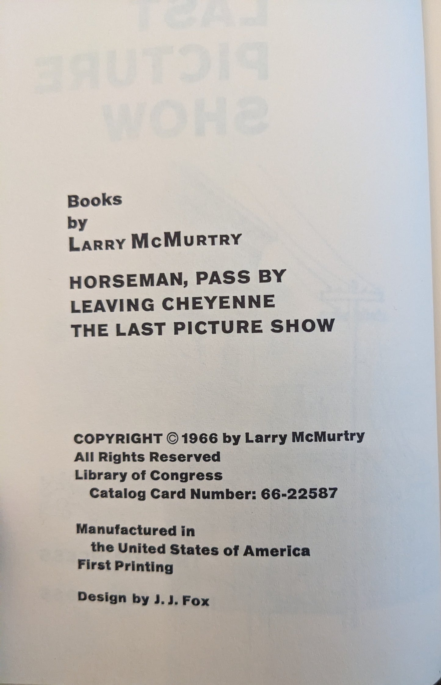 The Last Picture Show by Larry McMurtry