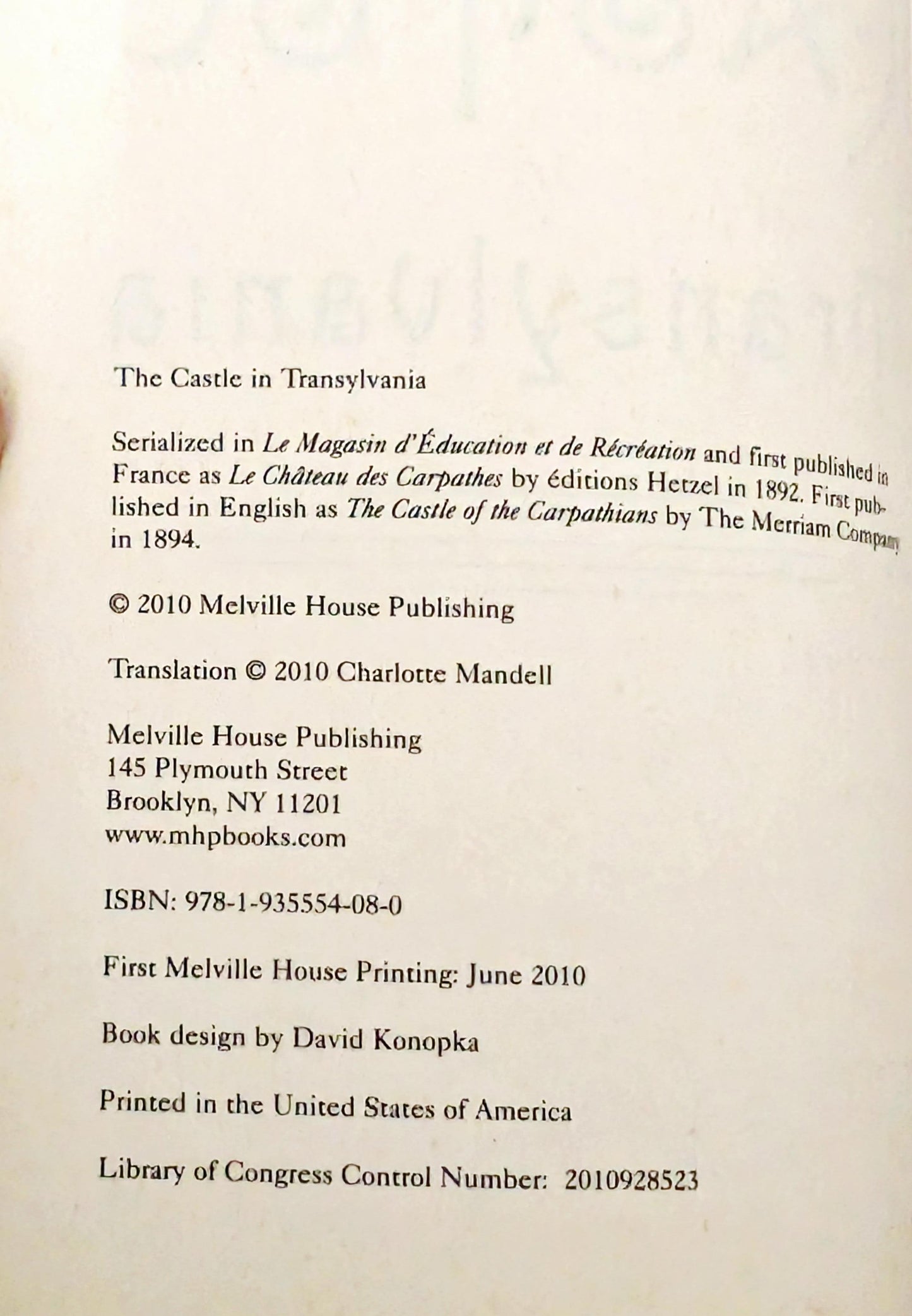 The Castle of Transylvania by Jules Verne