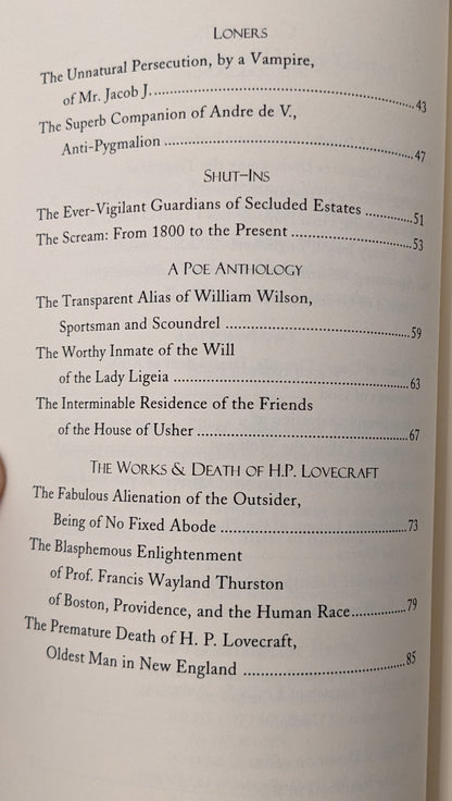 The Agonizing Resurrection of Victor Frankenstein & Other Gothic Tales by Thomas Ligotti (Signed)