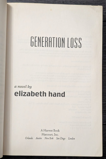 Generational Loss by Elizabeth Hand