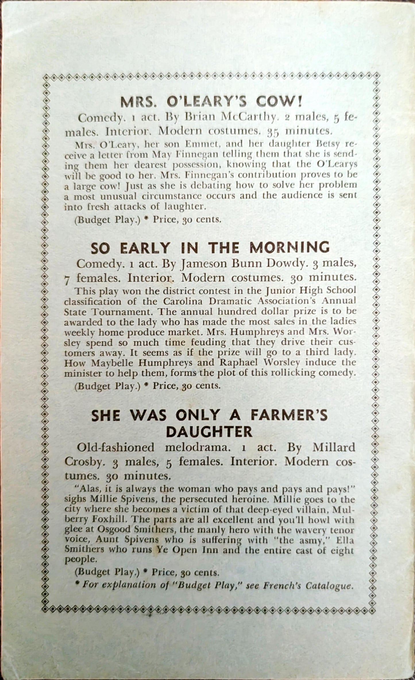 A Ghostly Evening: A Merry Comedy in One Act by Grace Barney