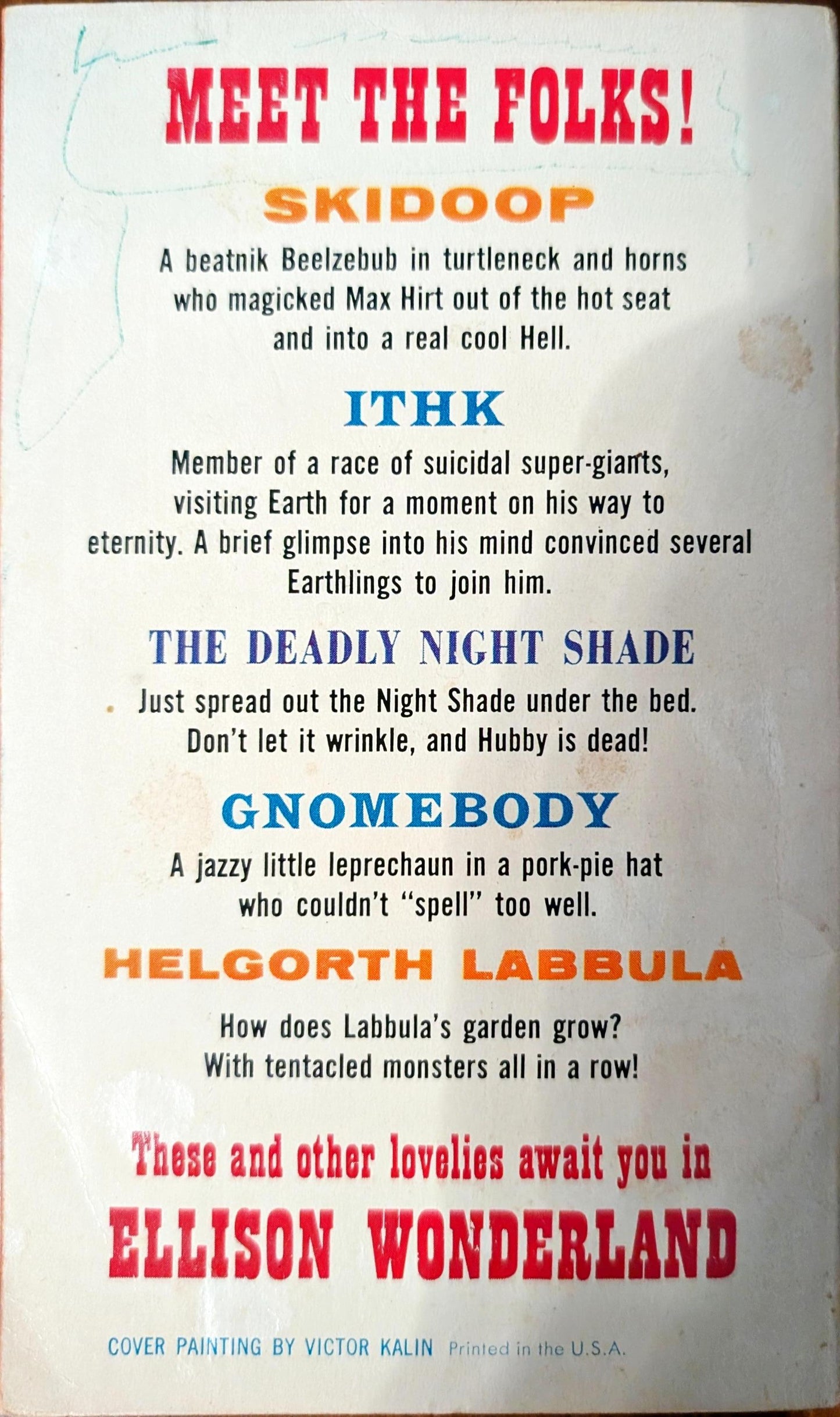 Ellison Wonderland by Harlan Ellison (Signed)