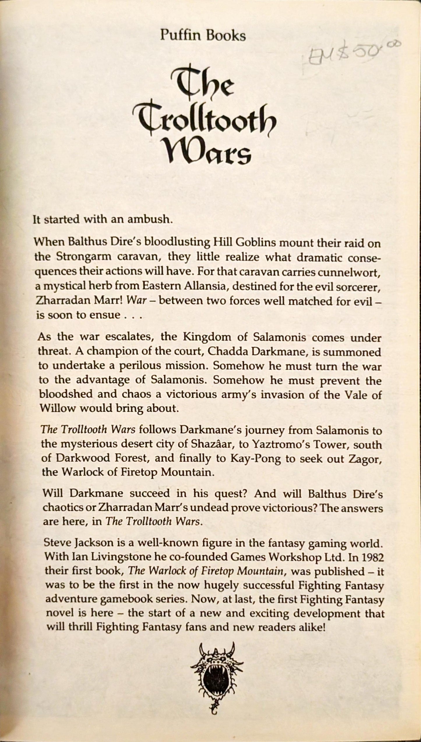 The Trolltooth Wars: A Fighting Fantasy Novel by Steve Jackson