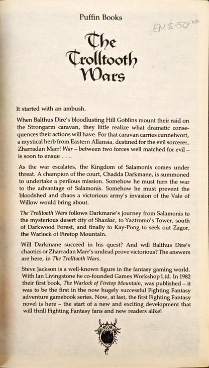 The Trolltooth Wars: A Fighting Fantasy Novel by Steve Jackson