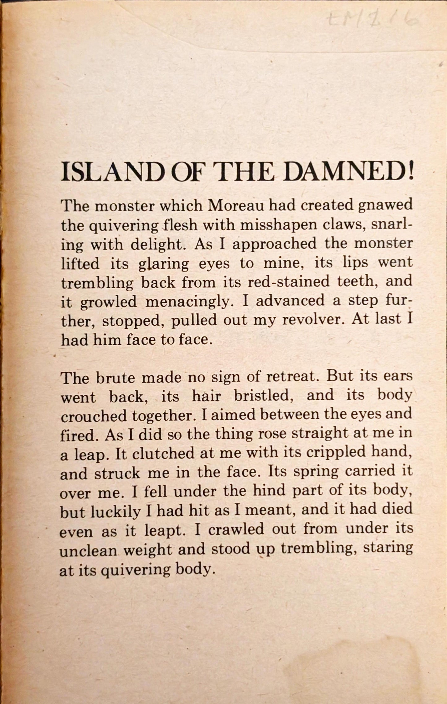 The Island of Dr. Moreau by H.G Wells