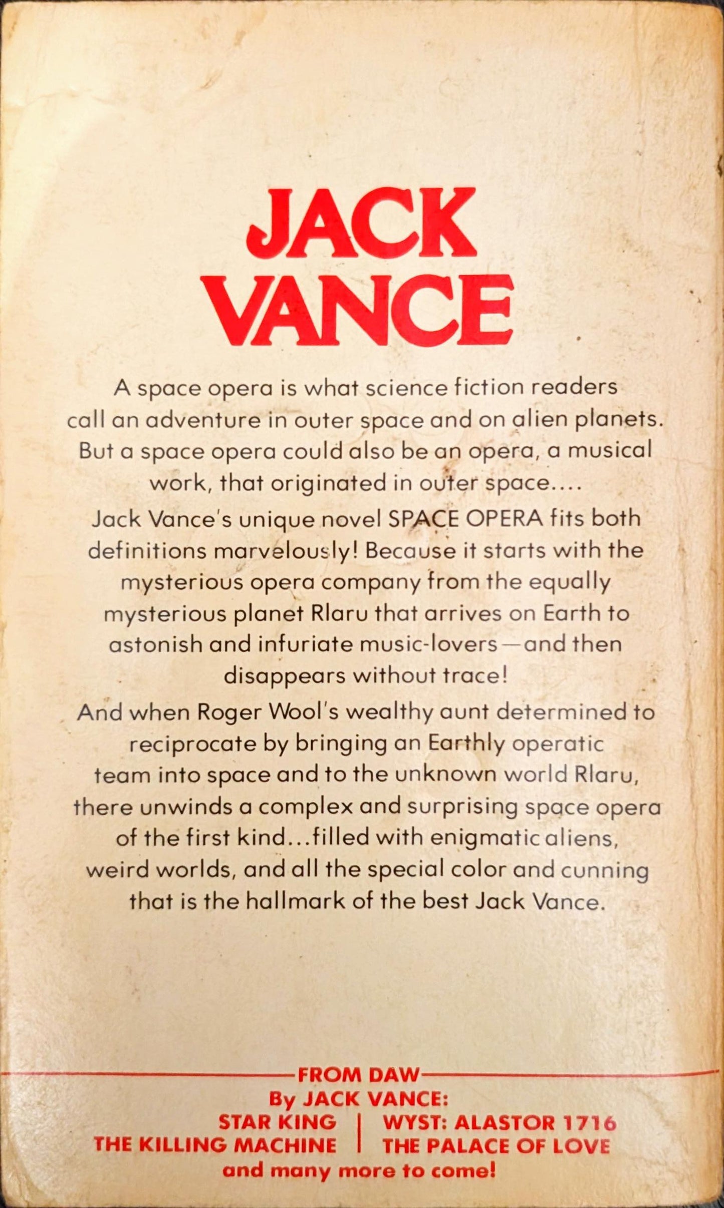 Space Opera by Jack Vance