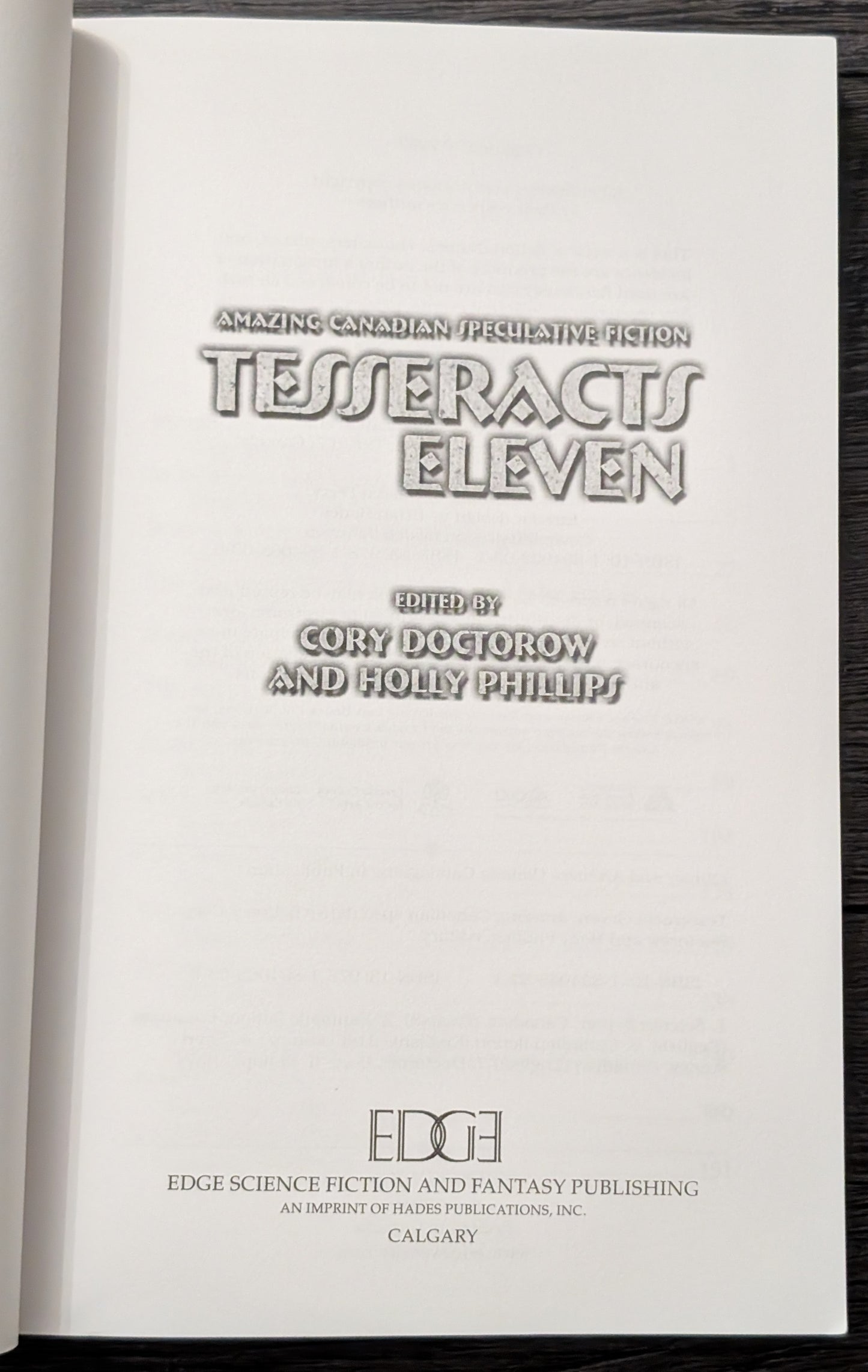 Tesseracts Eleven edited by Cory Doctorow and Holly Phillips