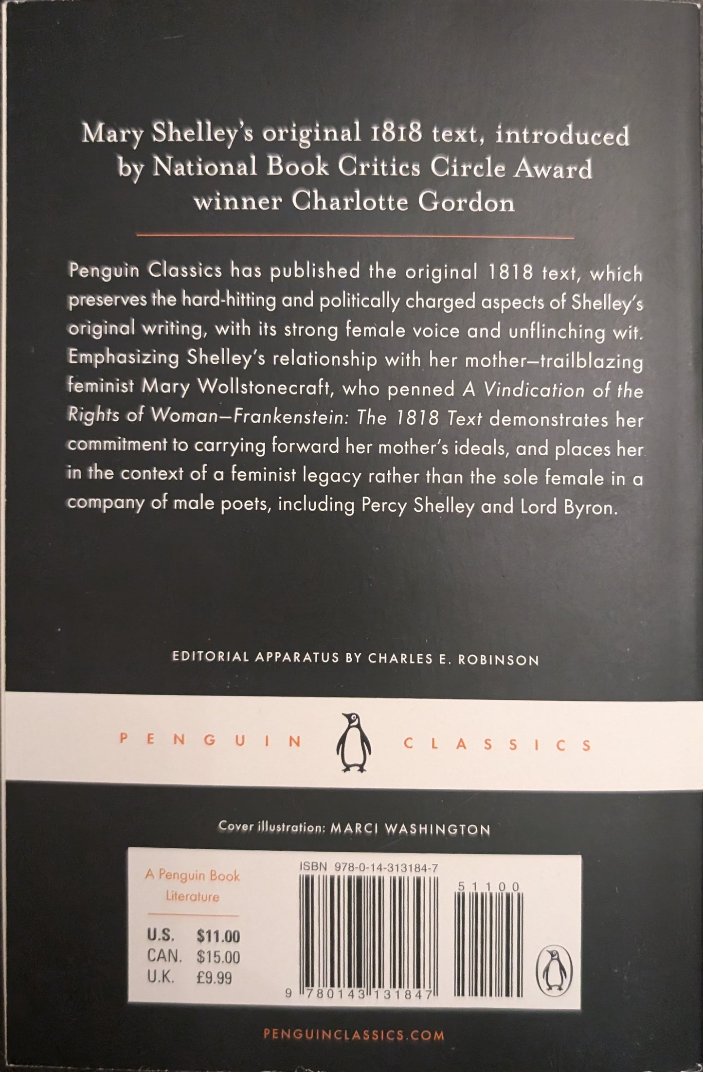 Frankenstein: The Text 1818 by Mary Shelley