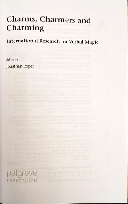Charms, Charmers and Charming: International Research on Verbal Magic edited by Jonathan Roper