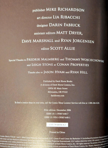 Conan: Book of Thoth by Kurt Busiek and Len Wein