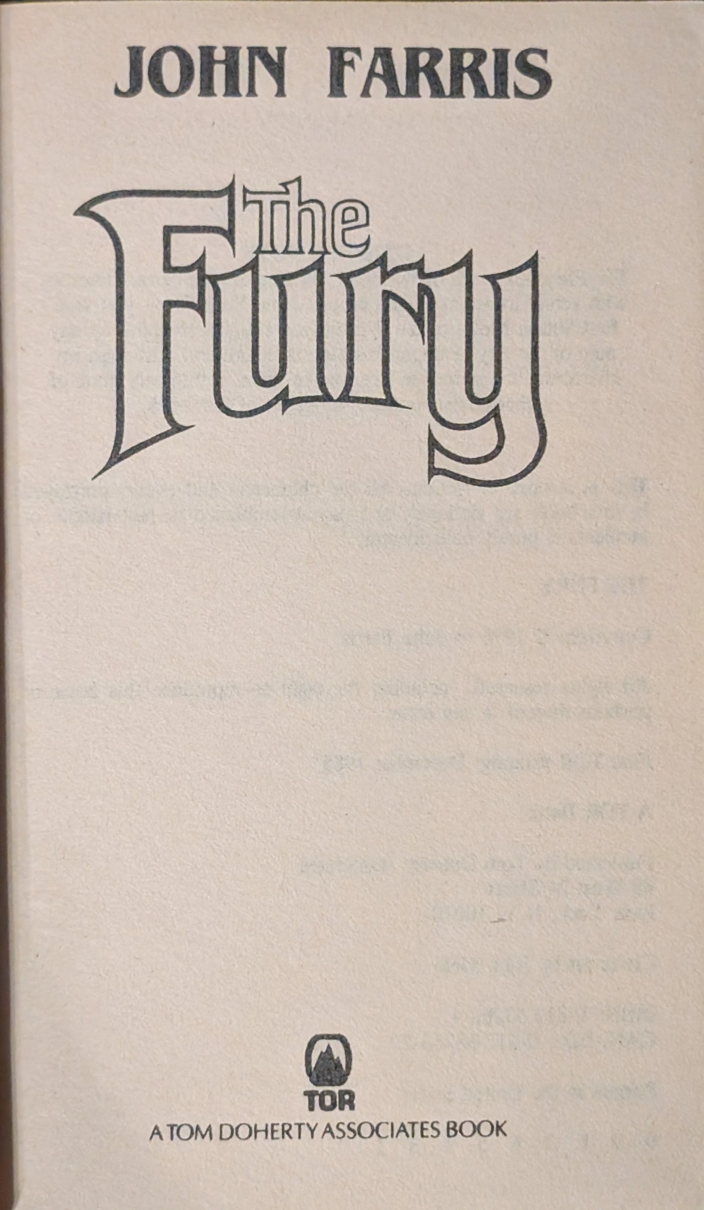 The Fury by John Farris