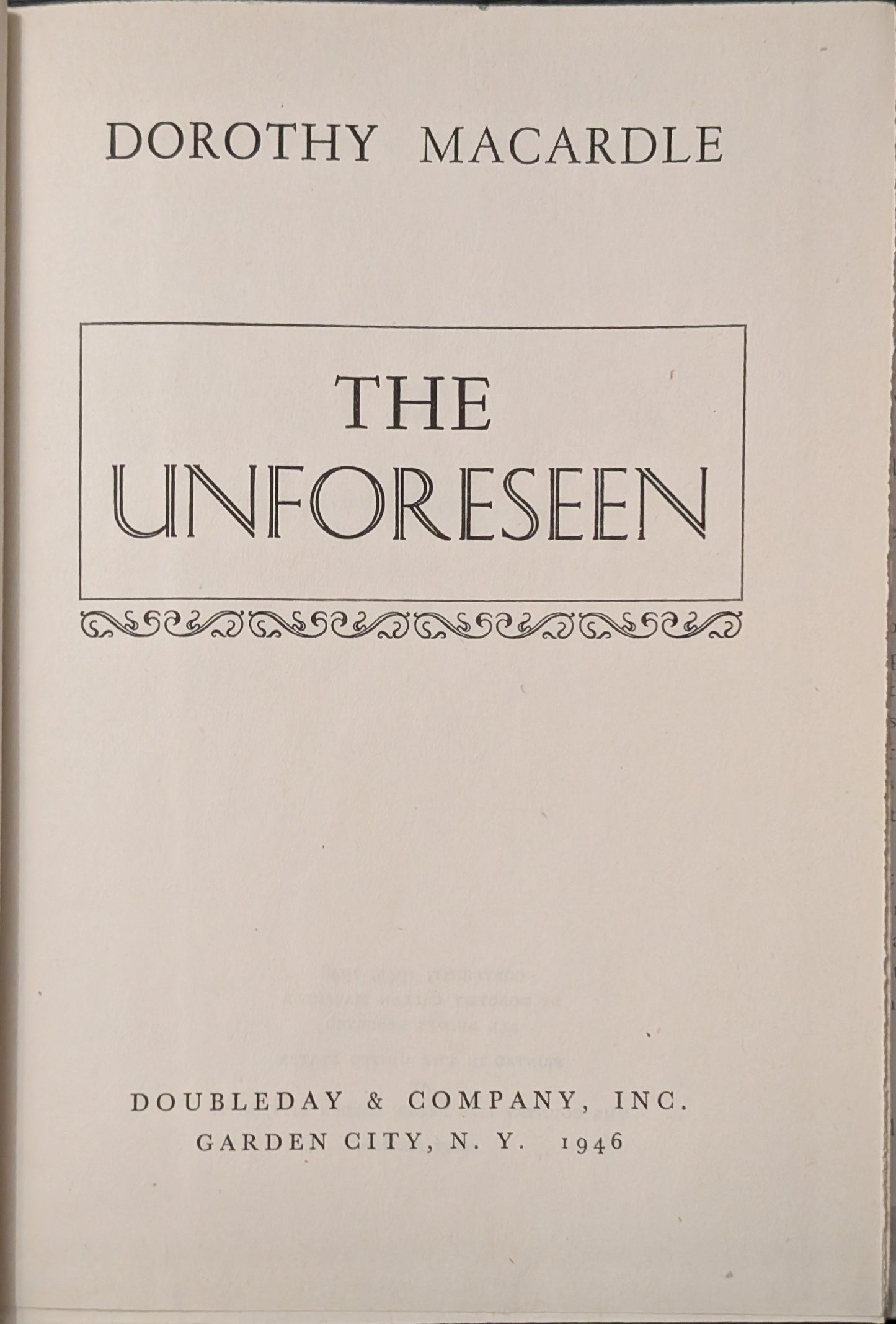 The Unforeseen by Dorothy Macardle