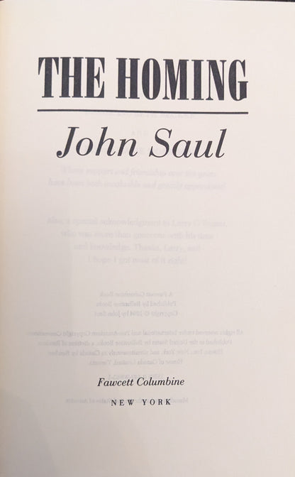 The Homing by John Saul