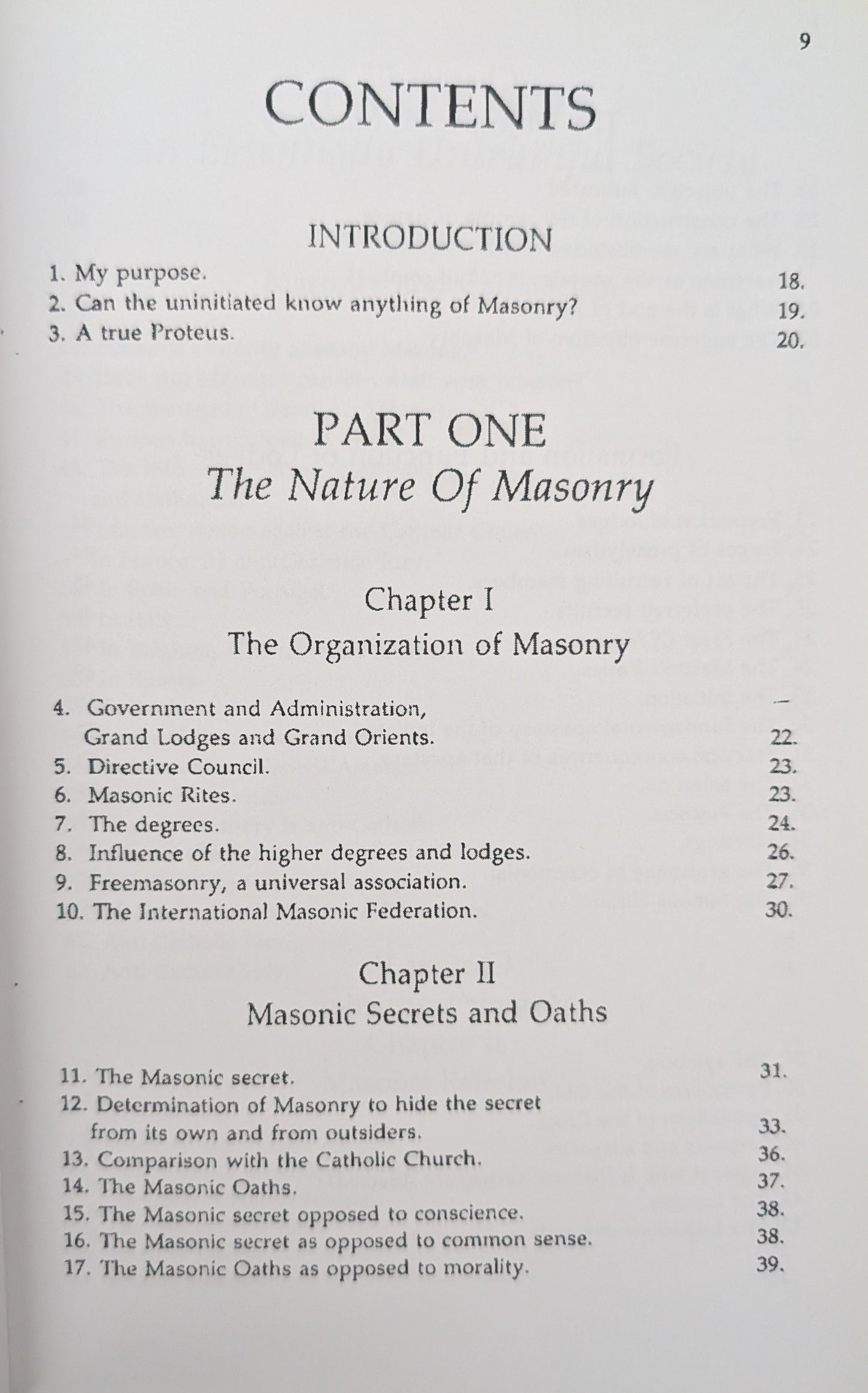 The Mystery of Free Masonry Unveiled by The Cardinal of Chile