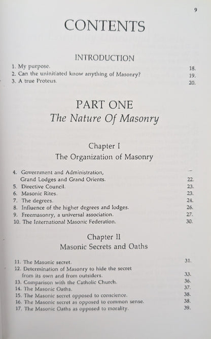 The Mystery of Free Masonry Unveiled by The Cardinal of Chile