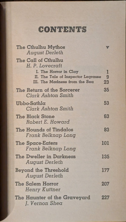 Tales of The Cthulhu Mythos: Volume 1 by H.P. Lovecraft and Others