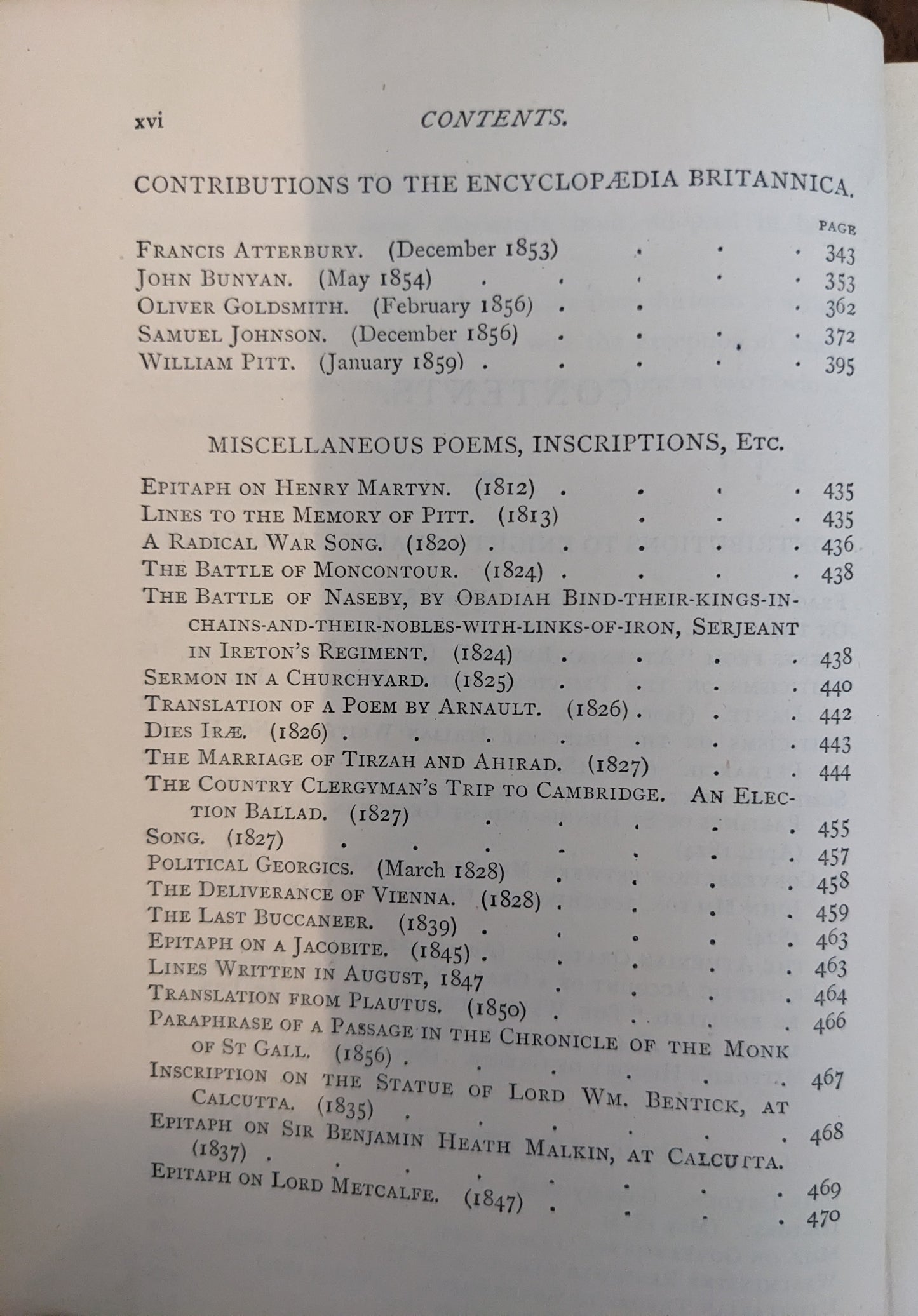 The Miscellaneous Writings and Speeches by Lord Macaulay