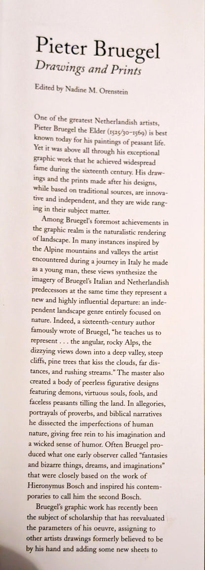Pieter Bruegel the Elder: Drawings and Prints edited by Nadine M. Orenstein