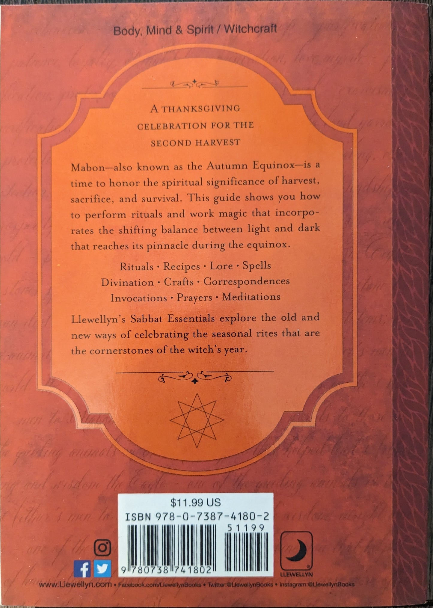 Llewellyn's Sabbat Essentials on Mabon:  Rituals, Recipes & Lore for Autumn Equinox