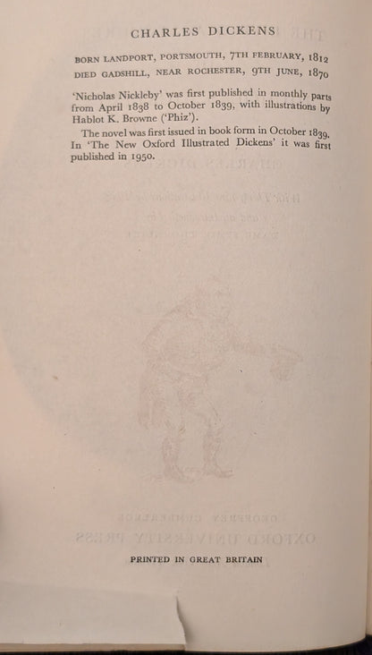 The Life & Adventures of Nicholas Nickleby by Charles Dickens