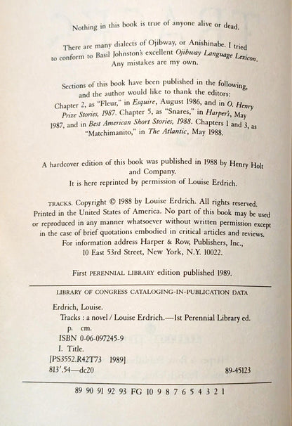 Tracks by Louise Erdrich