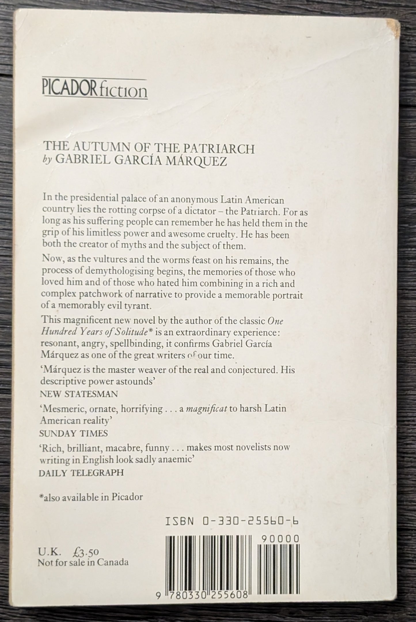 The Autumn of the Patriarch by Gabriel Garcia Marquez
