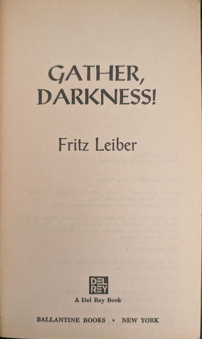 Gather Darkness! By Fritz Leiber