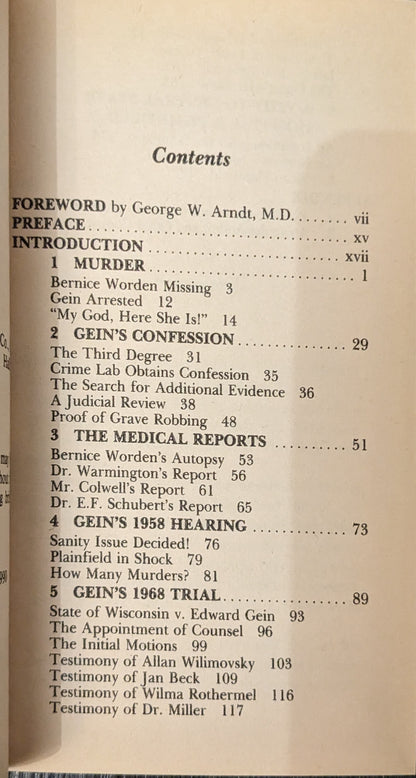 The Case of Edward Gein by Judge Robert H.Gollmar