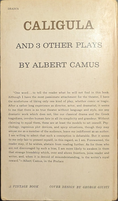 Caligula and 3 Other Plays by Albert Camus