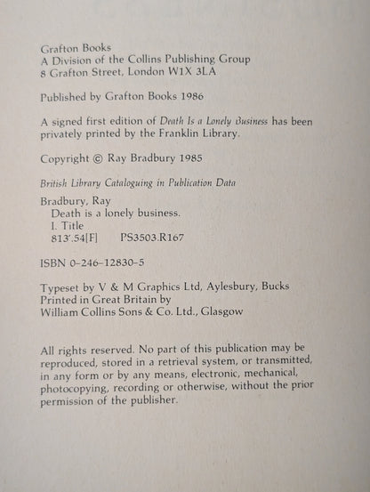 Death is a Lonely Business by Ray Bradbury