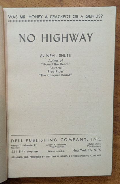 No Highway by Nevil Shute
