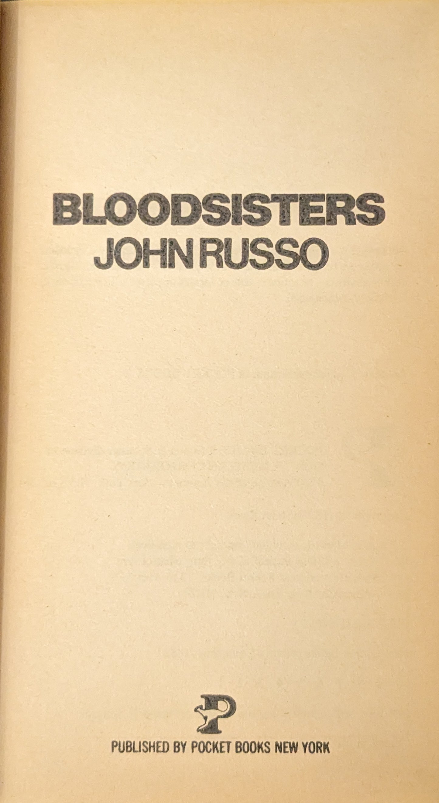 Bloodsisters by John Russo