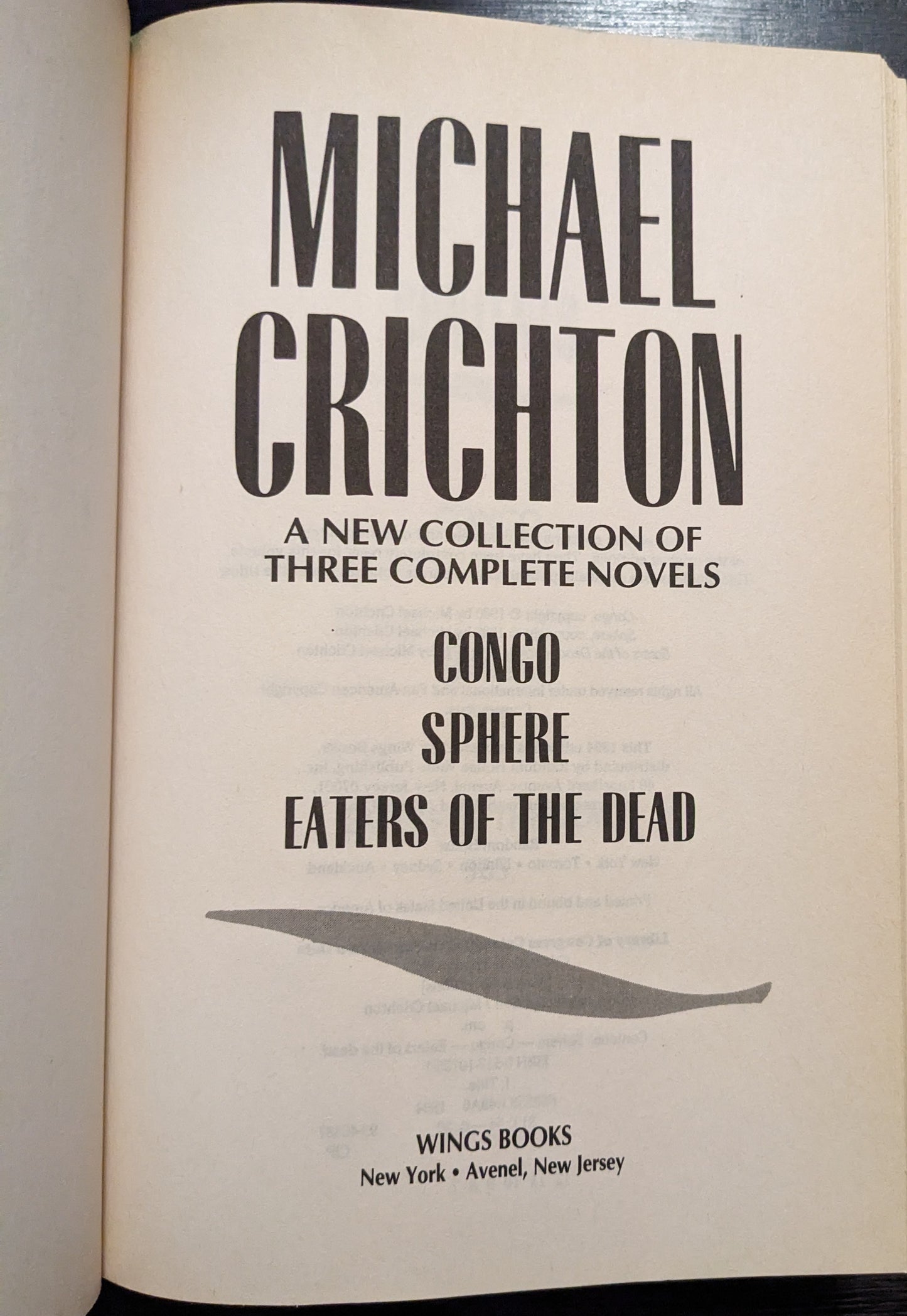 A New Collection of Three Novels by Michael Crichton