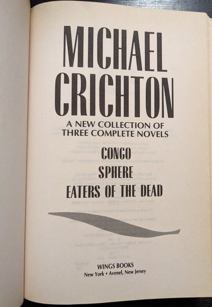 A New Collection of Three Novels by Michael Crichton