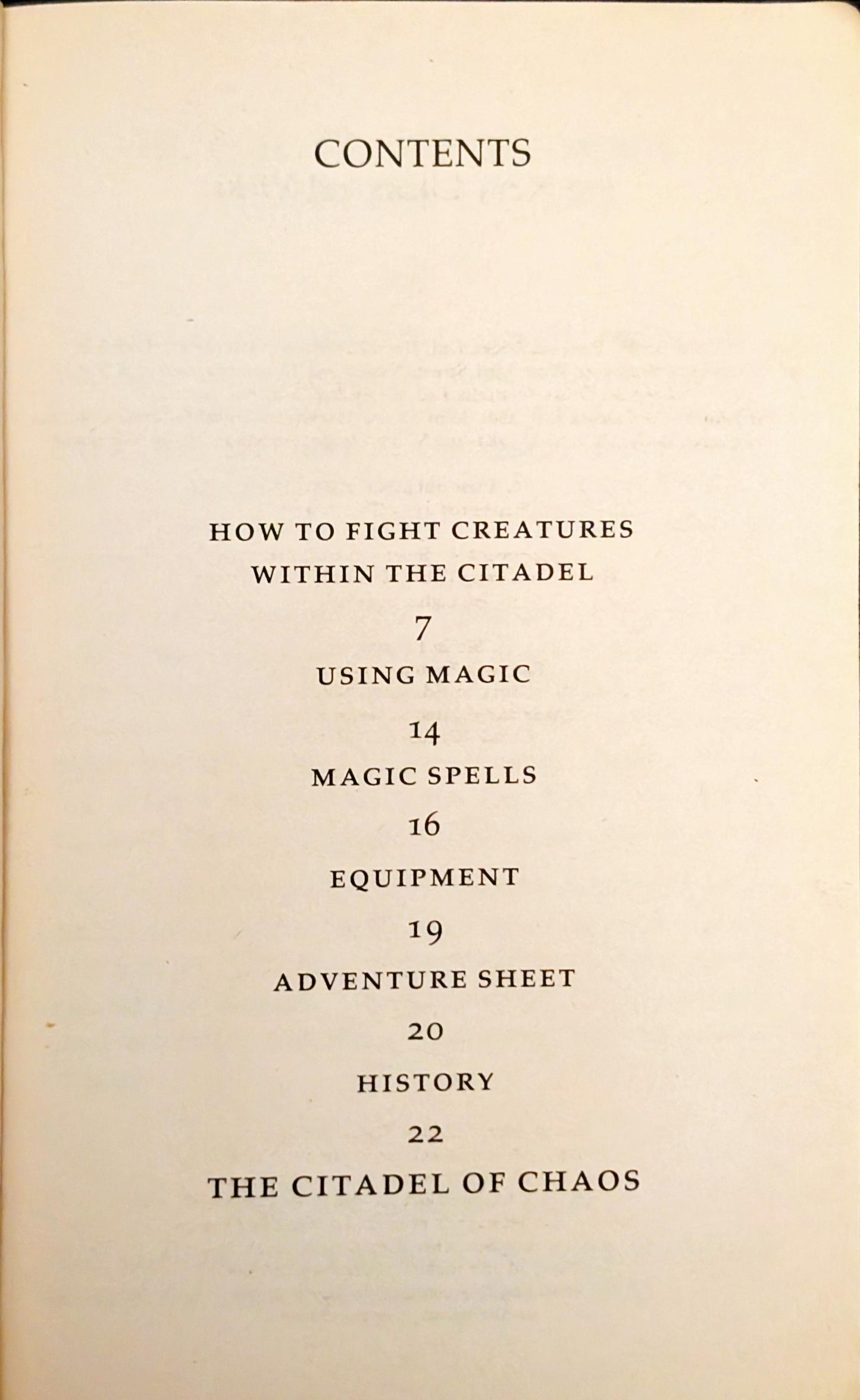 The Citadel of Chaos by Steve Jackson