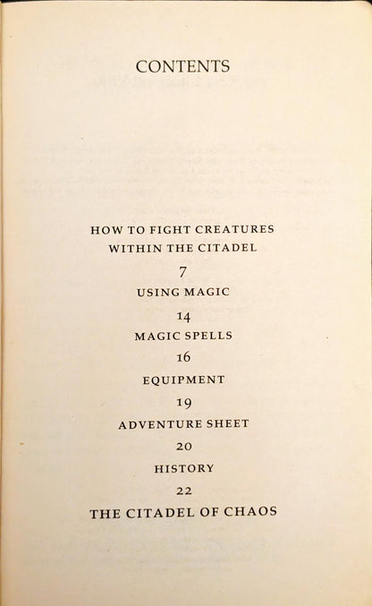 The Citadel of Chaos by Steve Jackson