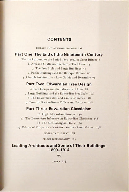 Edwardian Architecture: A Handbook to Building Design in Britain 1890-1914 by Alastair Service