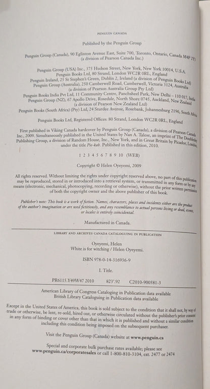 White is for Witching by Helen Oyeyemi