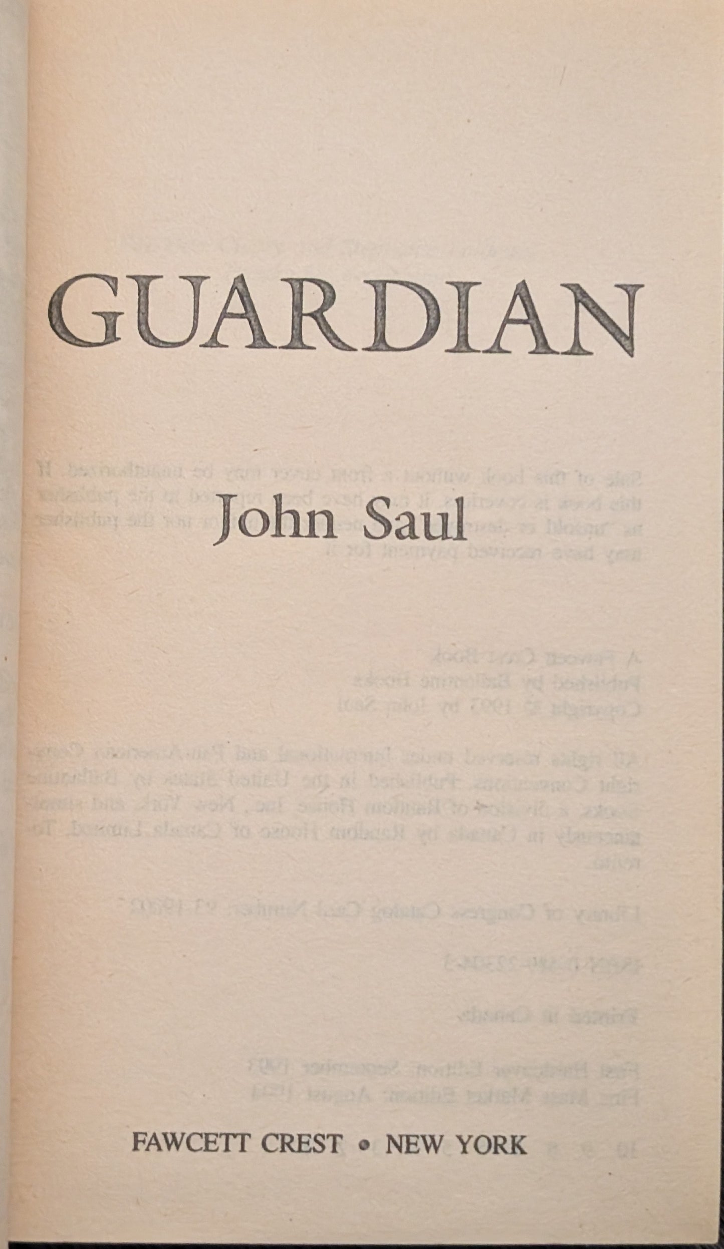 Guardian by John Saul