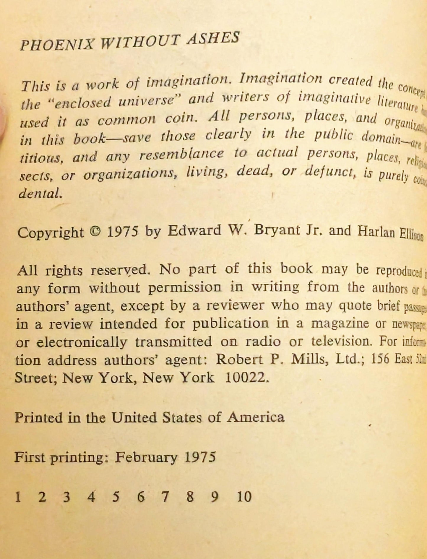 Phoenix Without Ashes by Edward Bryant & Harlan Ellison (Signed by H.E)