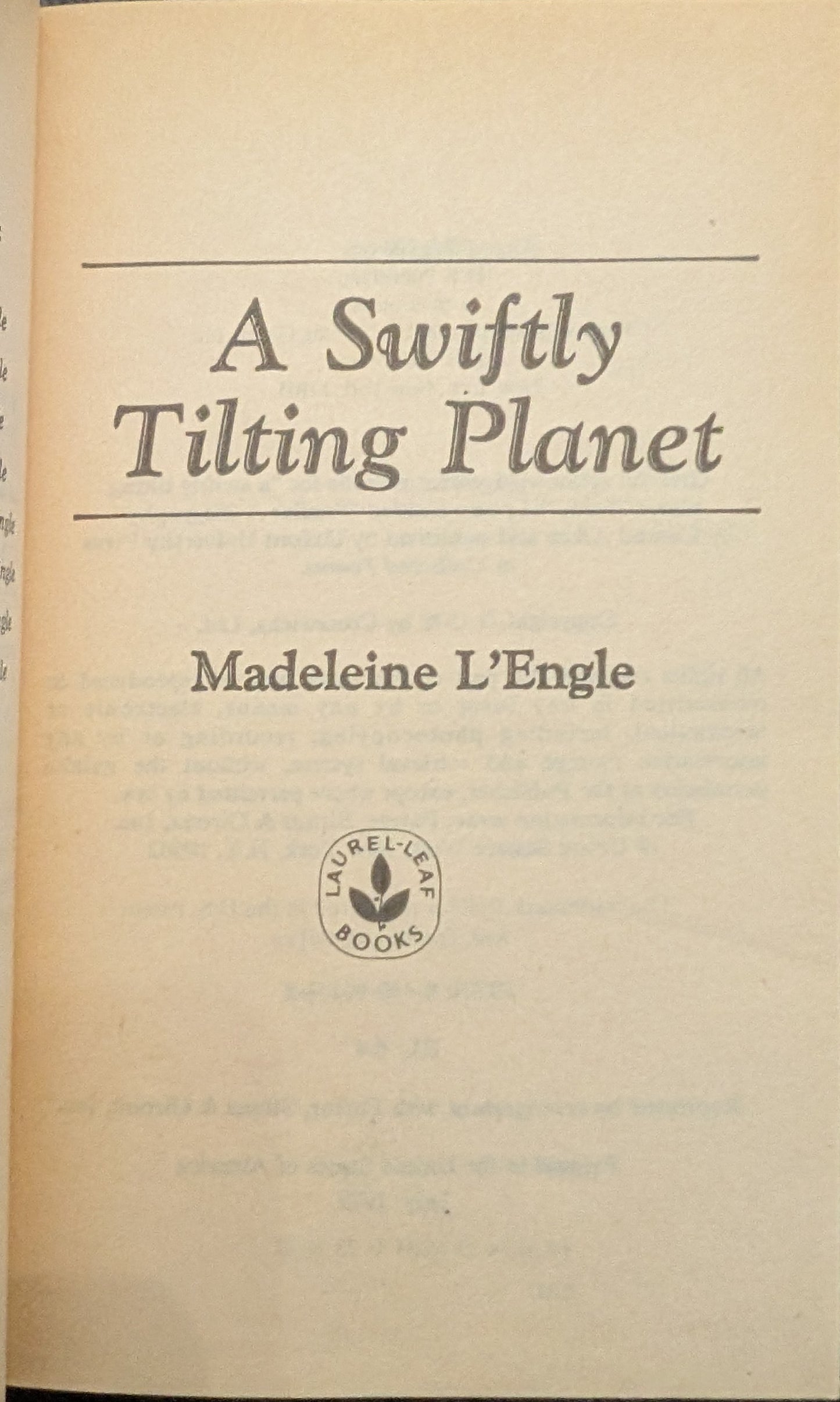 A Swiftly Tilting Planet by Madeline L'Engle