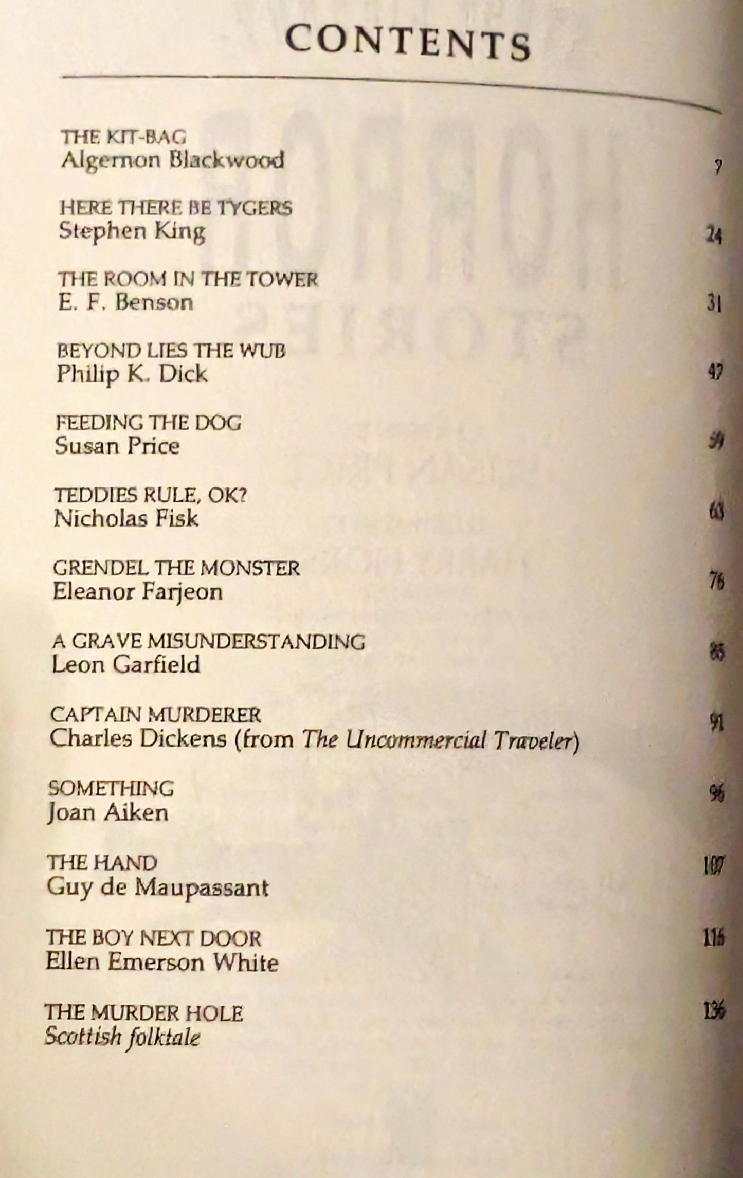 Horror Stories chosen by Susan Price