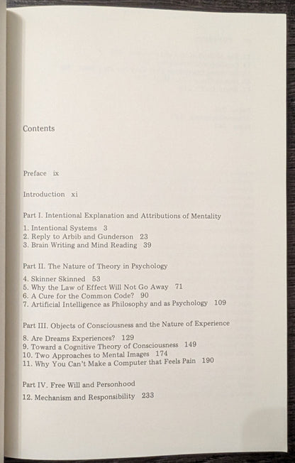 Brainstorms by Daniel C. Dennet