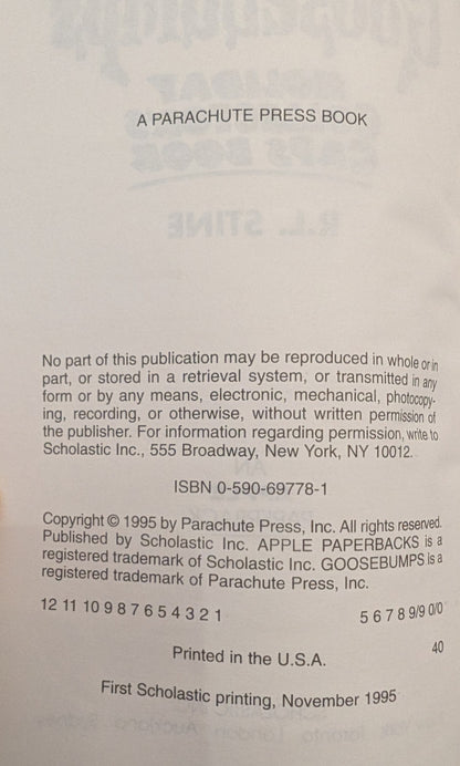 R.L Stine's Goosebumps: Holiday Collectors Caps Book