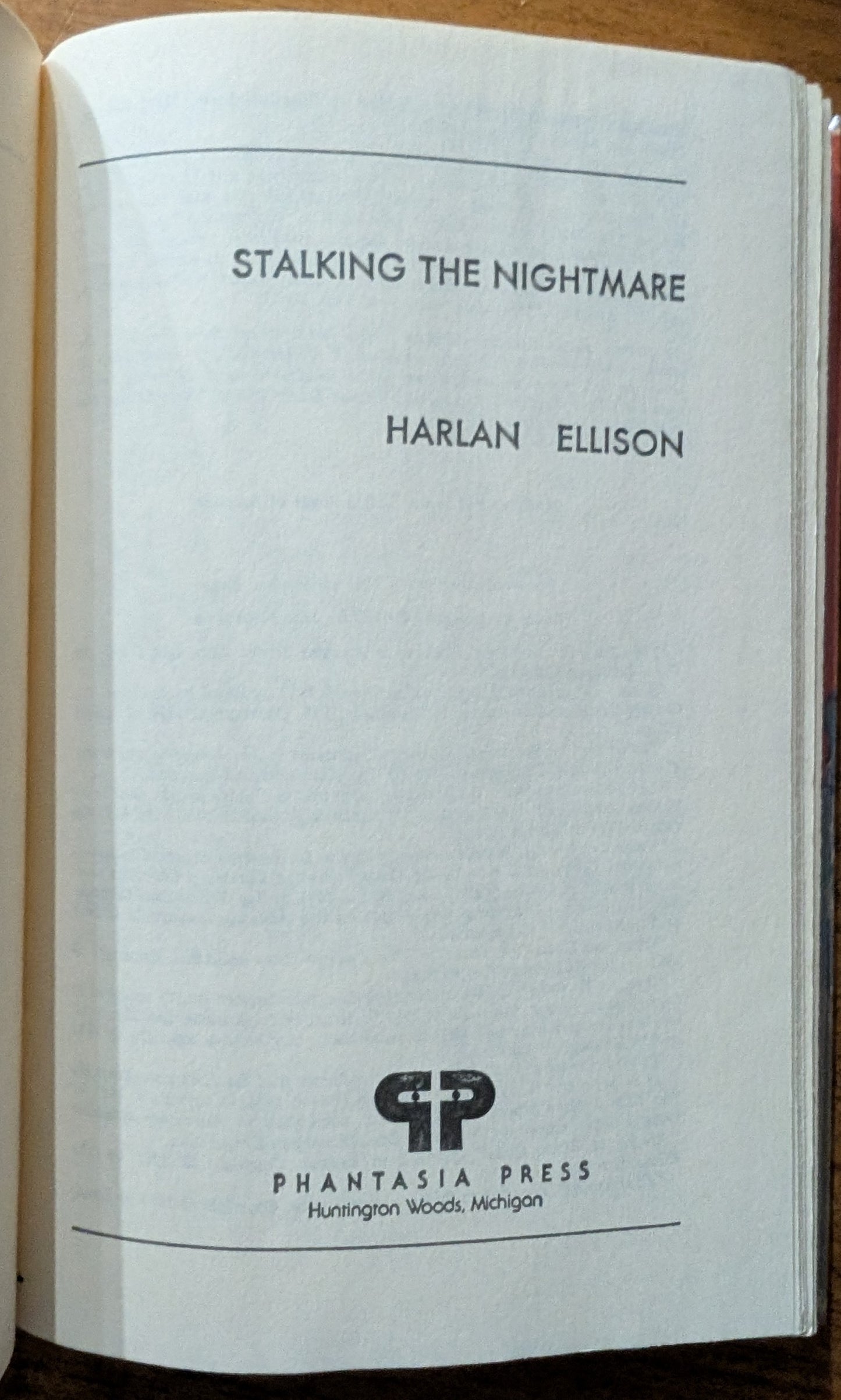 Stalking the Nightmare by Harlan Ellison