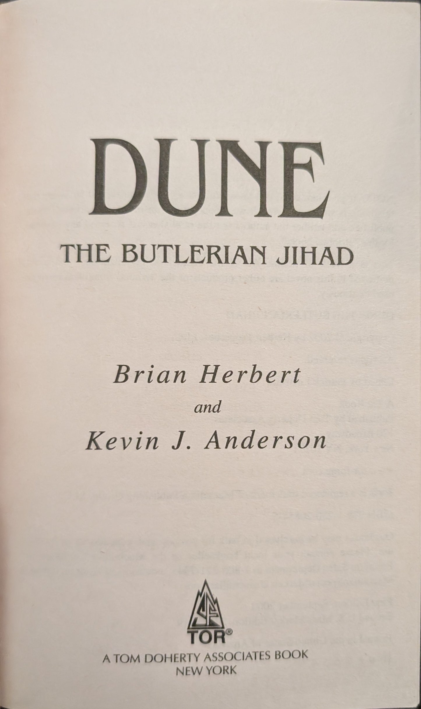 Dune: The Butlerian Jihad by Brian Herbert and Kevin J. Anderson