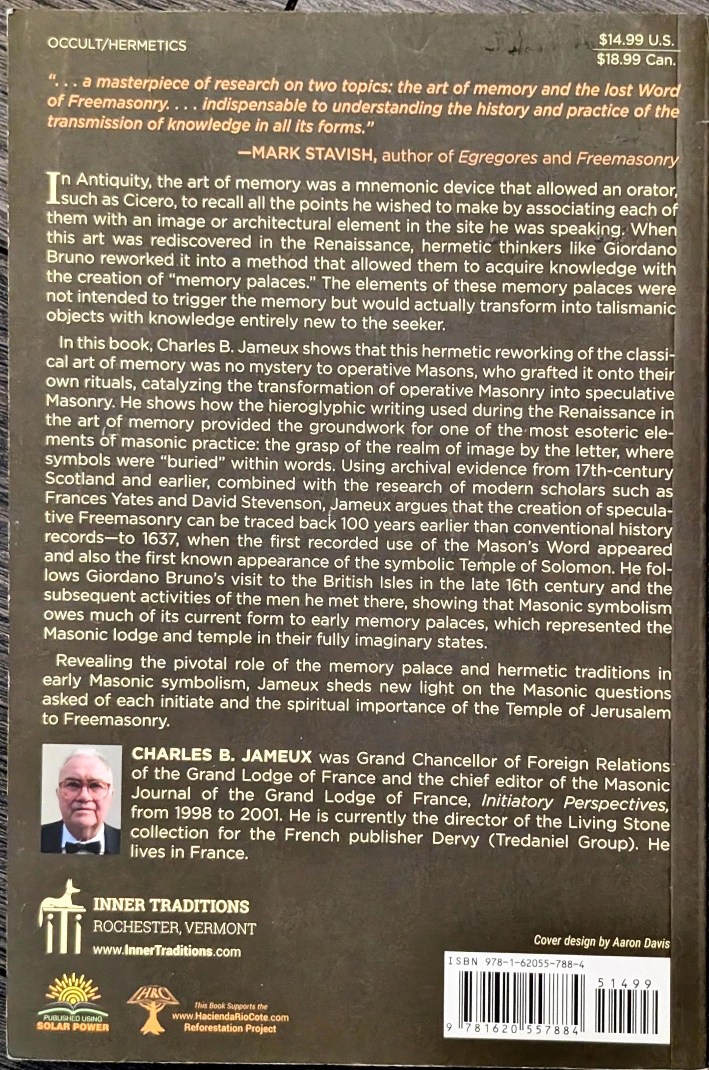 Memory Palaces and Masonic Lodges: Esoteric Secrets of the Art of Memory by Charles B. Jameux